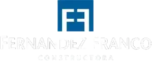Logo Construcciones Franco en blanco